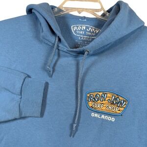 Ron Jon Surf Shop Orlando Hoodie Blue Graphic Print Mens Size Large